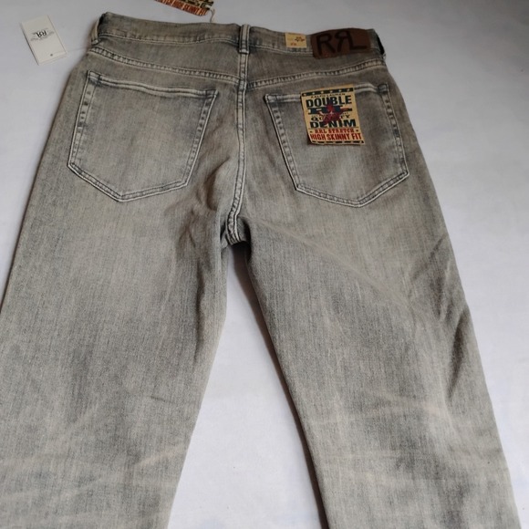 RRL‎ Ralph Lauren Jeans 28 Womens Skinny Stretch Fit Slim Grey Classic New - Picture 2 of 16
